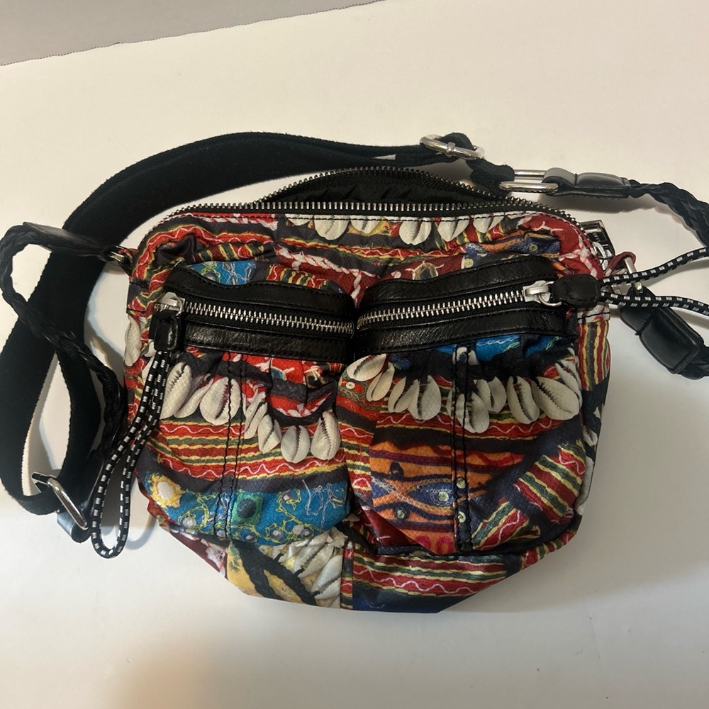 LAMB African Shell and Mahi Print Crossbody Messenger Bag